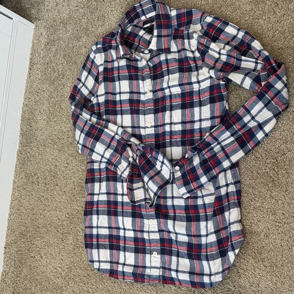 J. Crew Tops - J. Crew Women's Plaid Button Down Shirt - Navy, Red, White